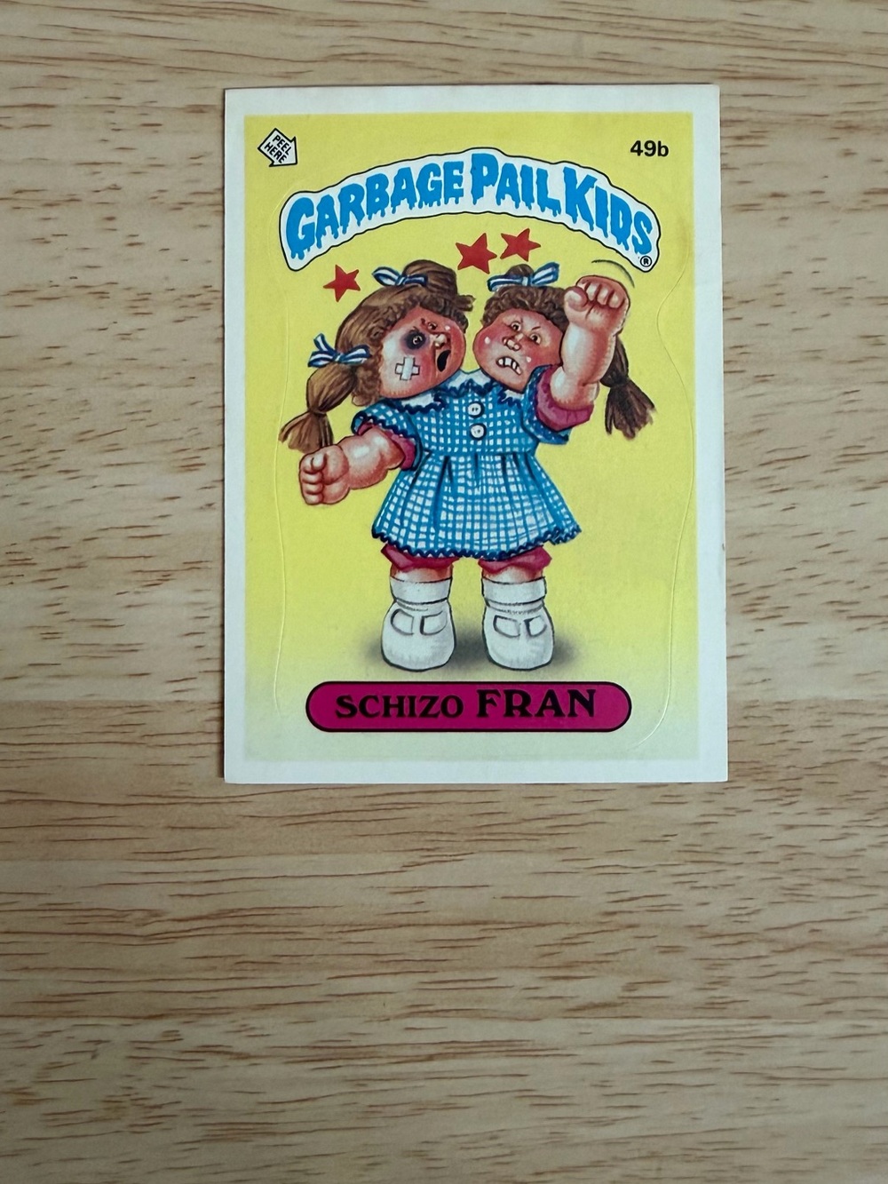 Schizo Fran Collector Card - Yellow Background